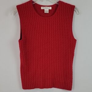 Wendy B red cashmere sleeveless tank